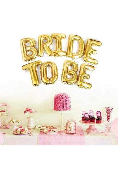 BenimMarifetlerim "Bride-to-Be" Gold Foil Balloon, 16 inches (40 cm)