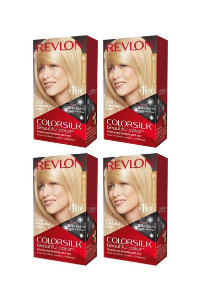 Revlon 4x PACHET COLORILK 04 Vopsea de păr permanentă, culoare frumoasă