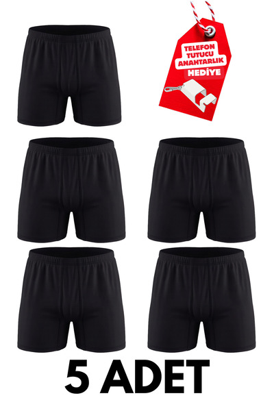 Seher Yıldızı 5-Pack Men's 100% Cotton Relaxed-Fit Boxer Briefs + Free Phone ...