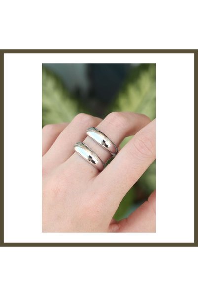 northcity n Silver-Toned Adjustable Band Ring BX
