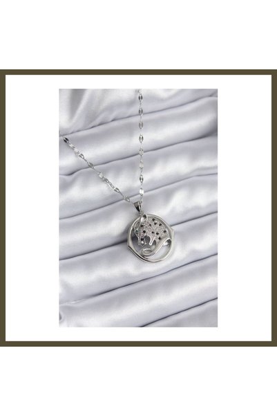northcity n 316L Stainless Steel Silver-Colored Jaguar-Style Women's Necklace...