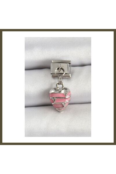 northcity n 316L Steel, Silver-Colored, Pink Nomination Charm BX