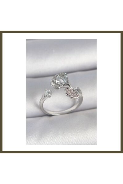 northcity n Silver-Toned Rice-Style Seashell-Design Adjustable Women's Ring w...
