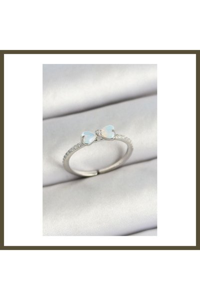 northcity n Silver-Colored Adjustable Women's Ring with Rice-Shaped Bow Detai...