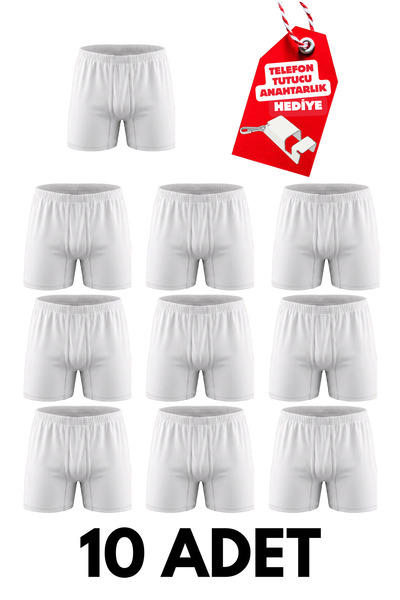Seher Yıldızı 10 perechi de boxeri pentru bărbați, 100% bumbac, croială lejer...