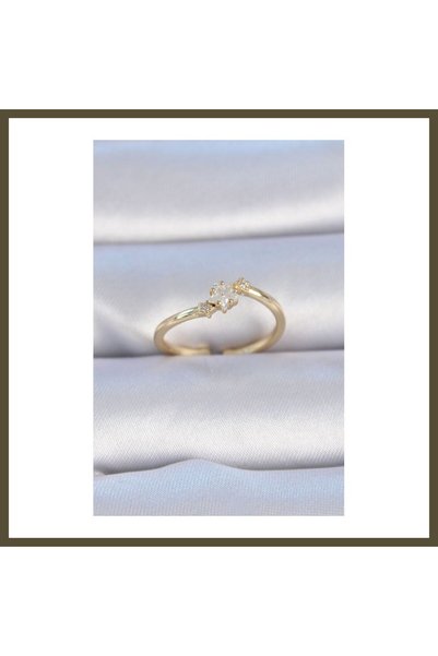 northcity n White Gold-Plated Rice-Patterned Ring with White Flower Design an...