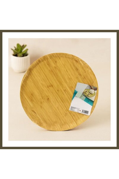 northcity n 38 cm Round Bamboo Serving Tray / Presentation Board BX