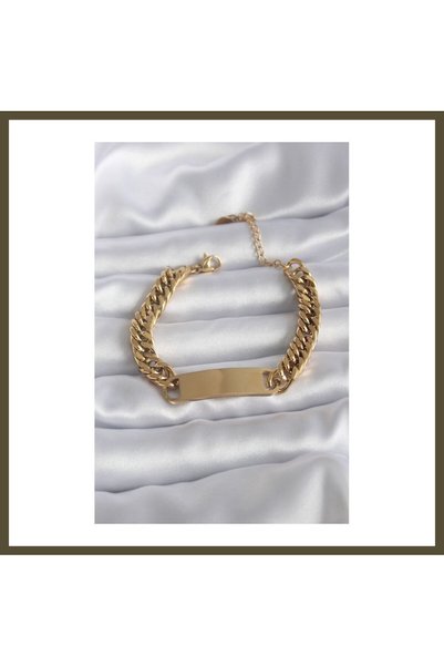 northcity n 316L Stainless Steel Gold-Colored Customizable Name Plate Women's...