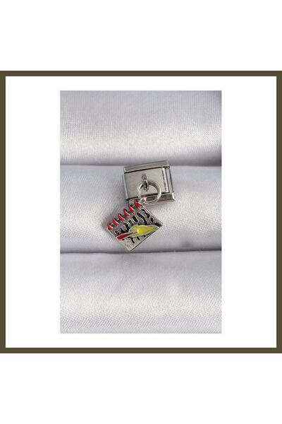 northcity n 316L Steel Silver-Colored Dangle Notebook Figurine Nomination Cha...