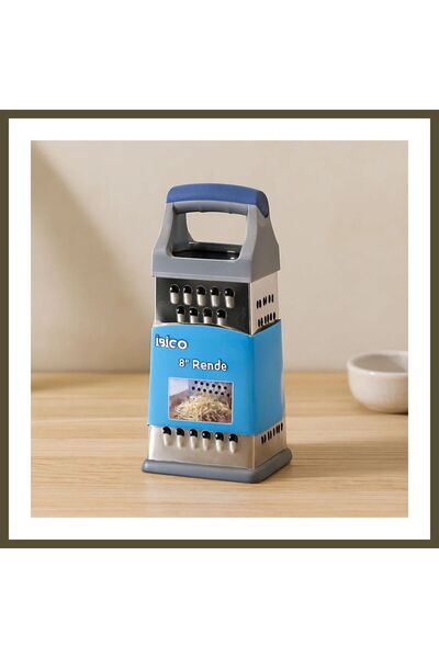 northcity n 8-inch Steel Grater with Plastic Strappy Handle and Silicone Base BX