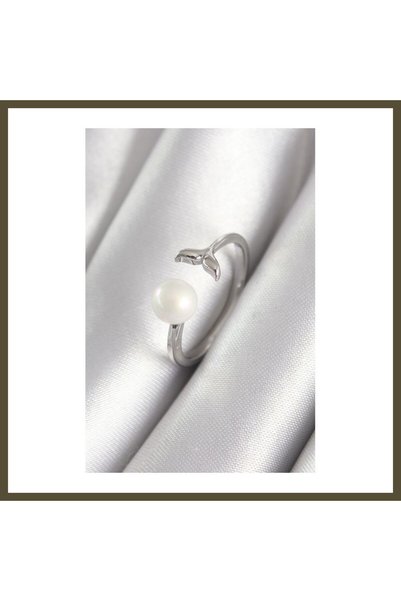 northcity n Rice-Shaped Silver-Colored Bead with Pearl Accent and Fishtail De...