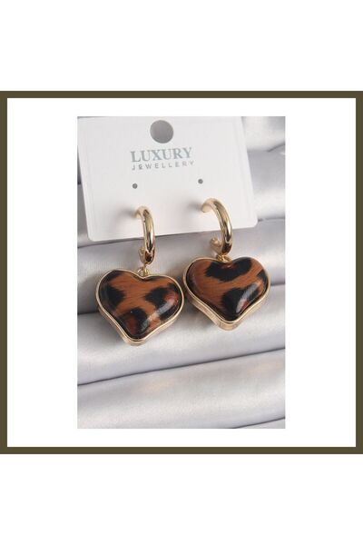northcity n Gold-Toned 3D Leopard Pattern Women's Earrings BX