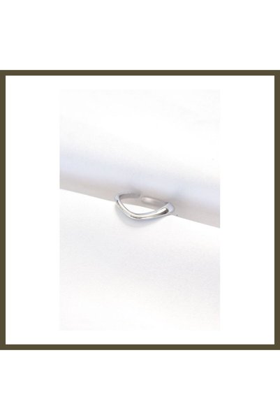 northcity n Flat Silver-Colored Adjustable Ring BX