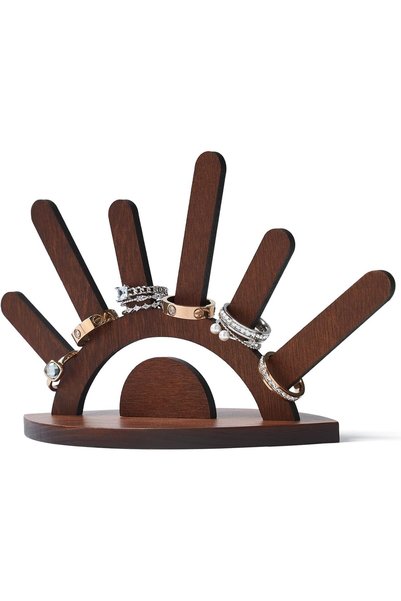 Tazweeq Wooden Ring Holder, Ring Display Wooden Ring Stand, Charming Jewelry ...