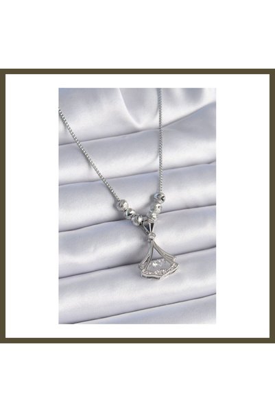 northcity n 316L Stainless Steel Chain, Silver-Colored Ginkgo Leaf Design wit...