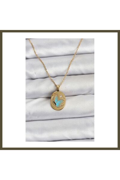 northcity n 316L Stainless Steel Chain, Gold-Colored Butterfly-Shaped Women's...