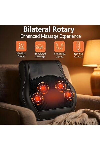 Beauenty Neck and Back Massager with Heat, Shiatsu Shoulder Massager with Rot...