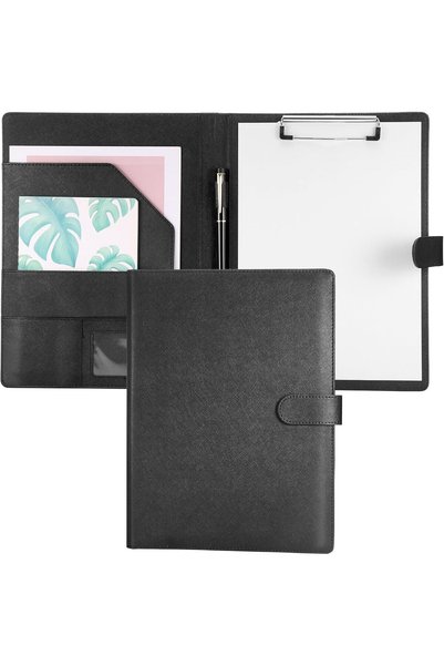AZONEE A4 Folder Portfolio, Conference Folder with Magnetic Closure, A4 Clip ...