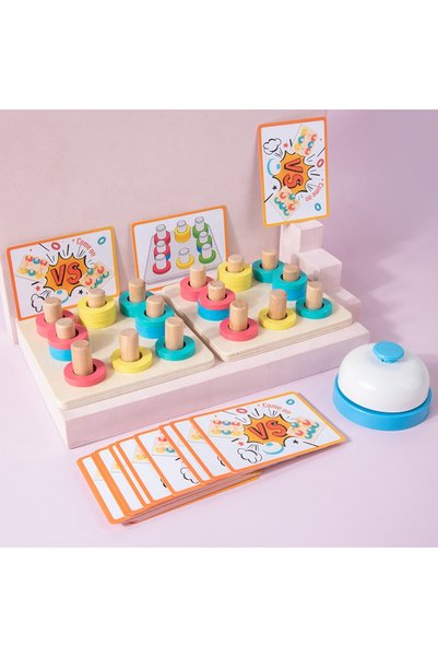 OEM Joc Montessori din lemn - Simetria culorilor si asociere vizuala pentru c...
