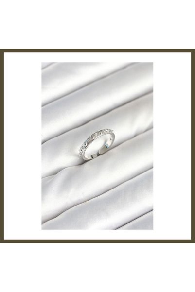 northcity n Silver-Plated Rice-Style Women's Ring with Zircon Stones BX
