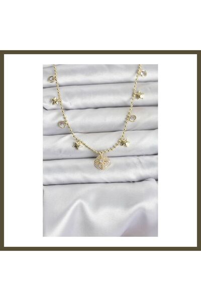 northcity n Gold-Toned Rice-Shaped North Star Necklace for Women with Zircon ...