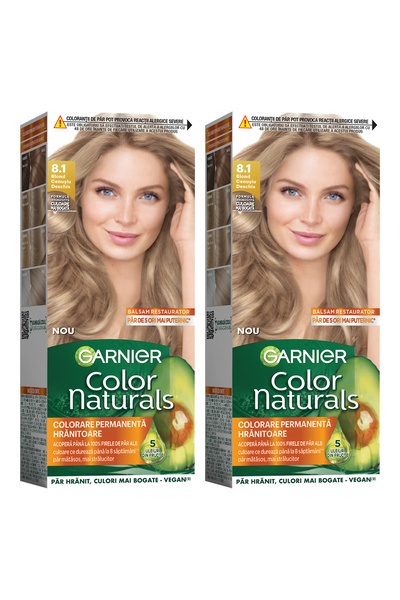 Garnier 2x ΣΥΣΚΕΥΑΣΙΕΣ Color Naturals 8.1 Ανοιχτό Ασημί Ξανθό Μόνιμη Βαφή Μαλ...