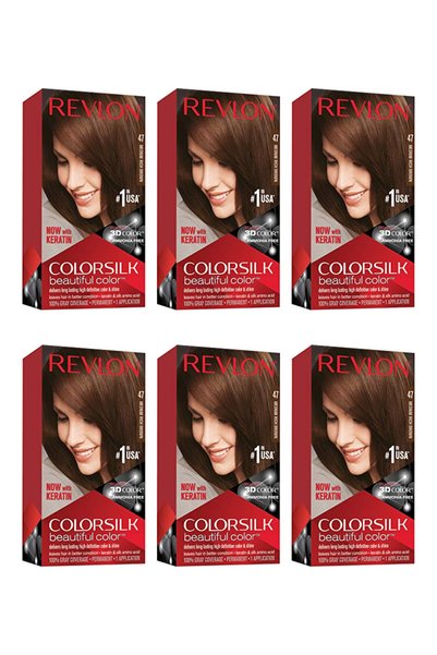 Revlon Pachet 6x ColorSilk ™   - numărul 47 Maro intens mediu