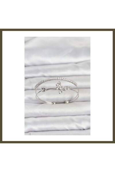 northcity n Silver-Colored Rice-Patterned Butterfly-Design Women's Bracelet BX