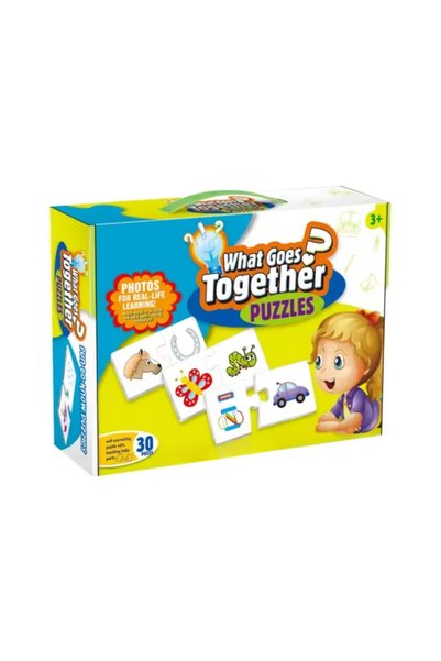 OEM Set puzzle educativ 2-în-1 "What Goes Together" - asocieri logice din 2 p...