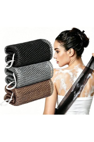 Goodern 3PCS African Net Sponge,Exfoliating Body Scrubber Bath Sponge Long Lo...