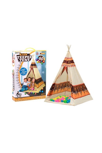 OEM Cort Indian pentru Copii - Teepee cu 60 Bile Colorate