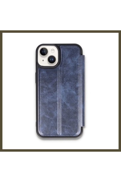 northcity n غطاء قلاب متوافق مع هاتف iPhone 14 - لون أزرق داكن BX.