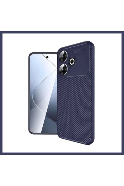 Generic Brand Redmi 13 4G-Compatible Case with Auto Focus Carbon Cover - Navy...