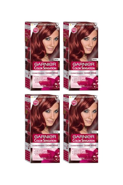 Garnier 4x PACHET Color Sensation 6.60 Rubine Intens Vopsea de păr permanentă...
