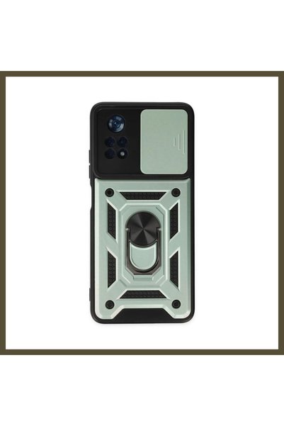 northcity n Poco X4 Pro 5G Compatible Case with Pars Lens Ring - Green BX