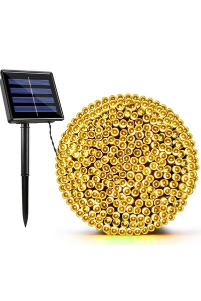 OEM Lumini solare de Crăciun 60m, 600 LED, alb cald, BZRSH, telecomandă