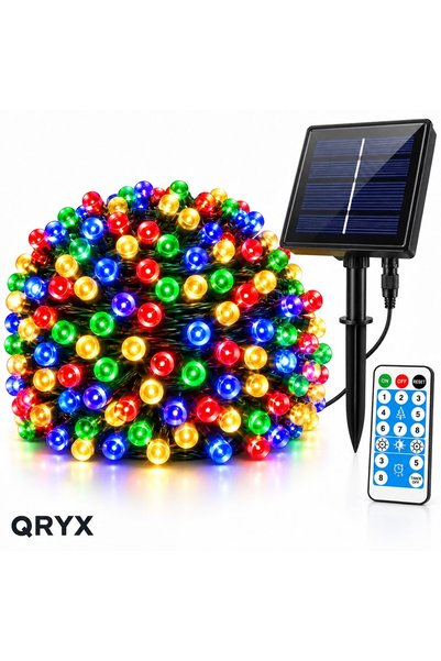 OEM QRYX ®   Lumini solare de Crăciun, 30 m, 300 LED-uri multicolore, aliment...