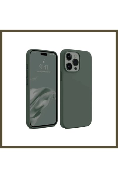 northcity n iPhone 15 Pro Max Compatible Case - First Silicone - Dark Green BX