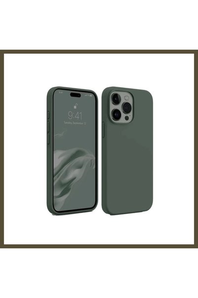 northcity n غطاء متوافق مع هاتف iPhone 15 Pro، مصنوع من السيليكون - لون أخضر ...