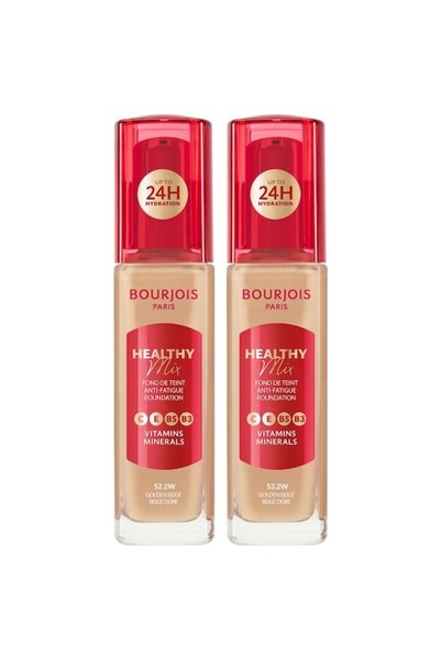 Bourjois 2x PACK Healthy Mix Foundation, 52.2W Golden Beige, 30 ml