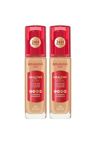 Bourjois 2x PACK Healthy Mix Foundation, 53W Light Beige, 30 ml