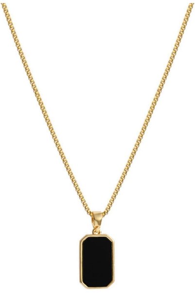 Generic Dainty 18K Gold Pendant Necklace for Women Minimalist Skin Friendly J...