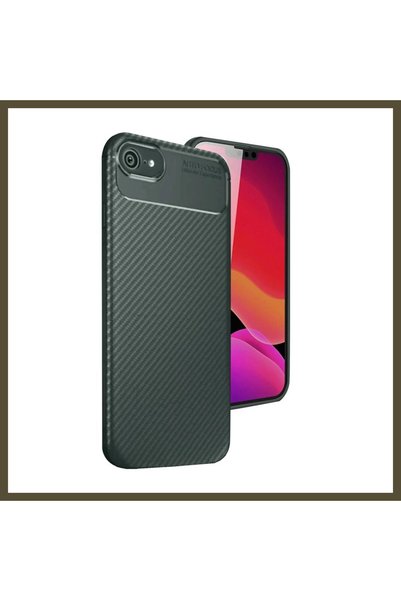 northcity n iPhone 16E Compatible Case with Auto Focus Carbon Cover - Dark Gr...