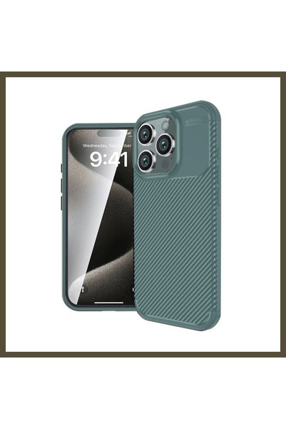northcity n iPhone 16 Pro Compatible Case with Auto Focus Carbon Cover - Dark...