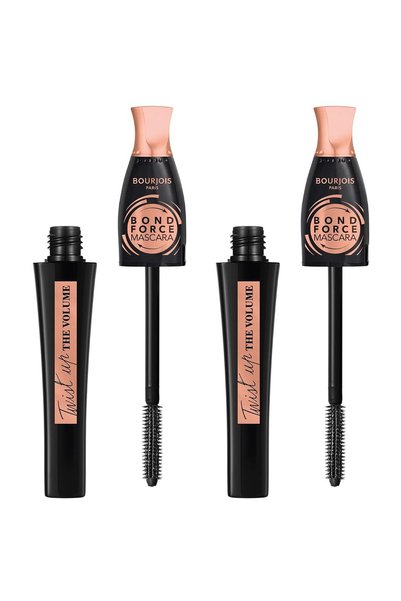 Bourjois 2x ΣΥΣΚΕΥΑΣΙΕΣ Μάσκαρα Twist Up The Volume Bond Force, Μαύρη, 8 ml