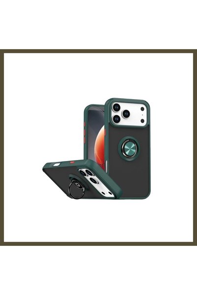 northcity n غطاء سيليكون مونتريال بحلقة متوافق مع هاتف iPhone 17 Pro - أخضر BX.
