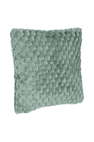 OEM Pernă decorativă de iarnă din blană artificială, verde mentă, cu model în...