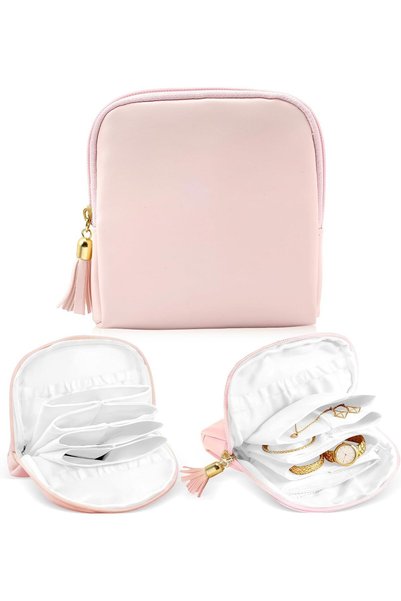 TERRIFI Travel Jewelry Case Organizer, Coin Purse for Necklaces Earrings Brac...