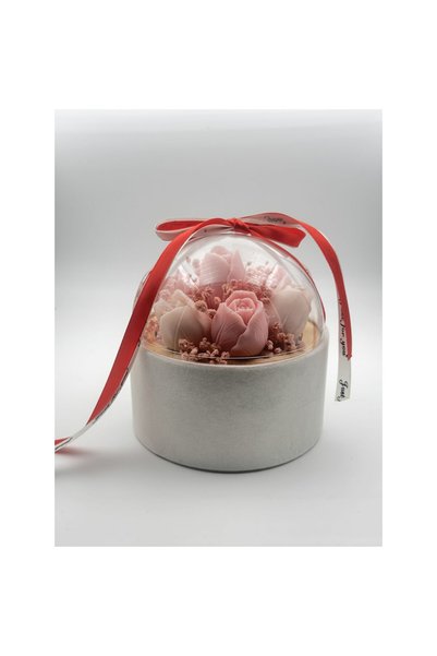 OEM Aranjament floral roz din ceară într-o cutie sferică