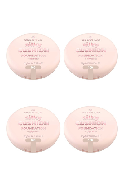 Essence 4x PACK Silky CUSHION Foundation 100, Essence, 12 g